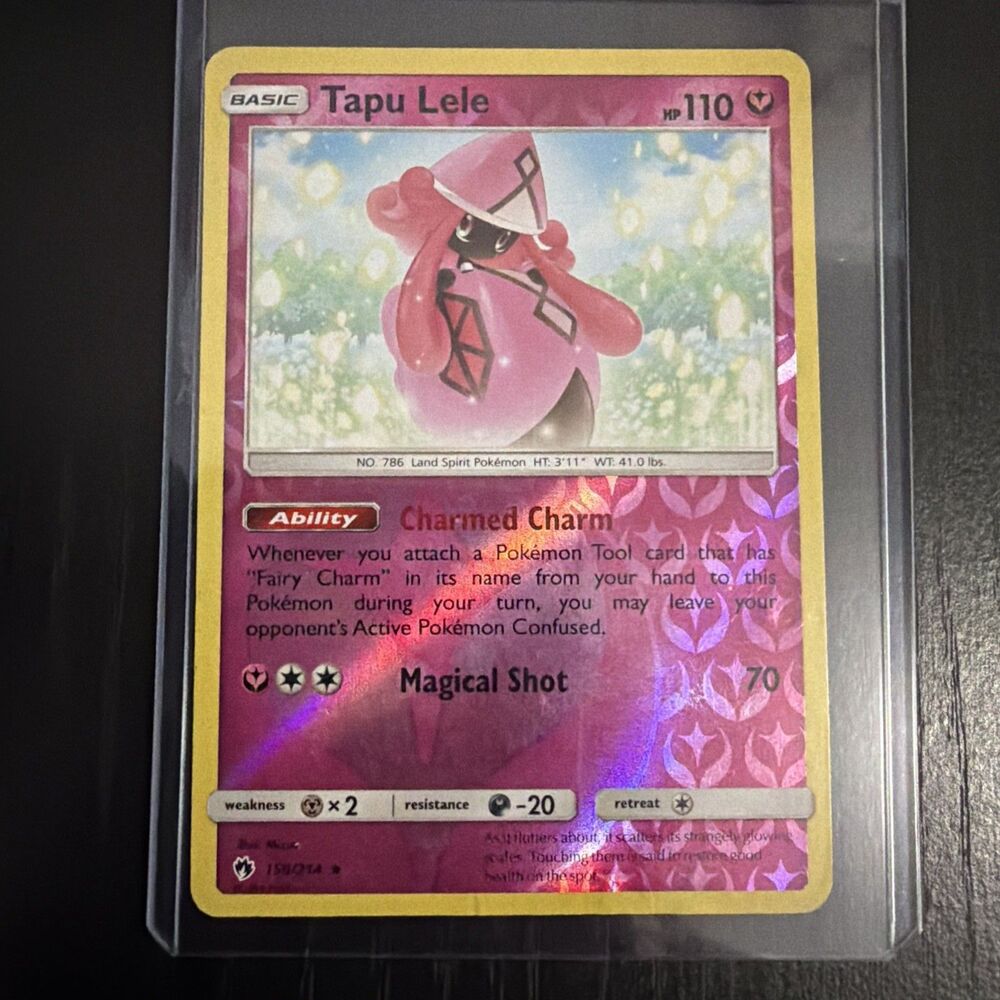 Tapu Lele 150/214 Reverse Holo Rare Lost Thunder Pokemon Card LP